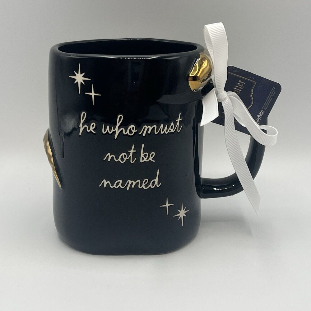 New Rae Dunn Harry Potter HE WHO MUST NOT BE NAMED Voldemort Nagini Snake Mug